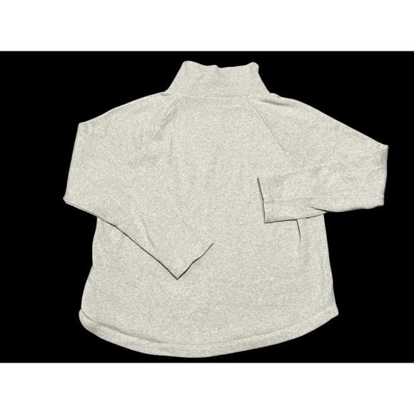 J.Crew Factory Beige Button Collar Fleece Sweatshirt Pullover Size M - Picture 4 of 8